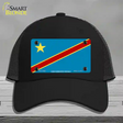 Congo Democratic Republic Flag Novelty License Plate Hat Mesh / Black