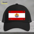 French Polynesia Flag Novelty License Plate Hat Mesh / Black