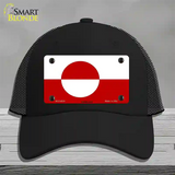 Greenland Flag Novelty License Plate Hat Mesh / Black