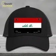 Iraq Flag Novelty License Plate Hat Mesh / Black