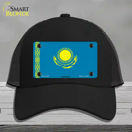 Kazakhstan Flag Novelty License Plate Hat Mesh / Black