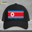 North Korea Flag Novelty License Plate Hat Mesh / Black