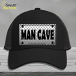 Man Cave Diamond Effect Novelty License Plate Hat Mesh / Black