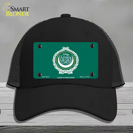 League Of Arab States Flag Novelty License Plate Hat Mesh / Black