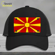 Macedonia Flag Novelty License Plate Hat Mesh / Black