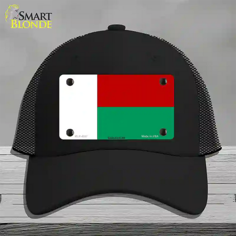 Madagascar Flag Novelty License Plate Hat Mesh / Black