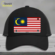 Malaysia Flag Novelty License Plate Hat Mesh / Black