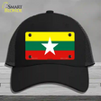 Myanmar Flag Novelty License Plate Hat Mesh / Black