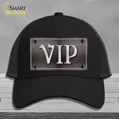 VIP Novelty License Plate Hat Mesh / Black