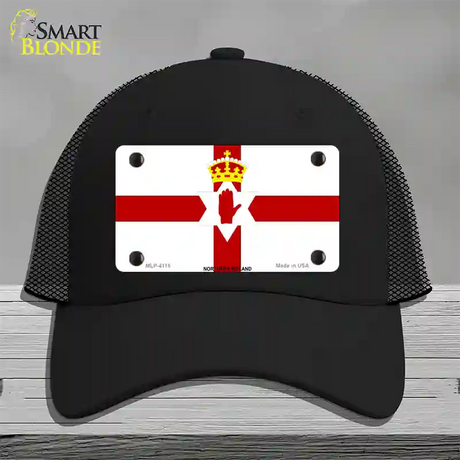 Northern Ireland Flag Novelty License Plate Hat Mesh / Black