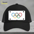 Olympic Flag Novelty License Plate Hat Mesh / Black