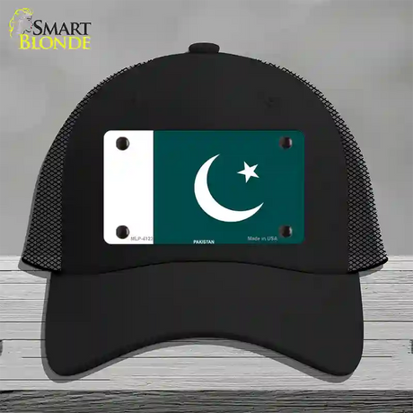 Pakistan Flag Novelty License Plate Hat Mesh / Black