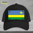 Rwanda Flag Novelty License Plate Hat Mesh / Black