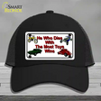 He With The Most Toys Wins Novelty License Plate Hat Mesh / Black