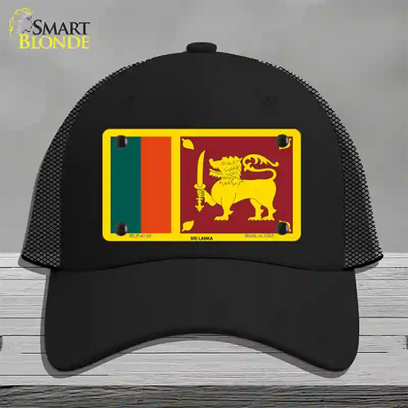 Sri Lanka Flag Novelty License Plate Hat Mesh / Black