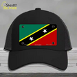 St Kitts-Nevis Flag Novelty License Plate Hat Mesh / Black