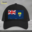 St Helena Flag Novelty License Plate Hat Mesh / Black