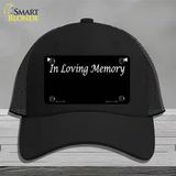 In Loving Memory Black Novelty License Plate Hat Mesh / Black