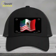 Mexican American Flag Novelty License Plate Hat Mesh / Black