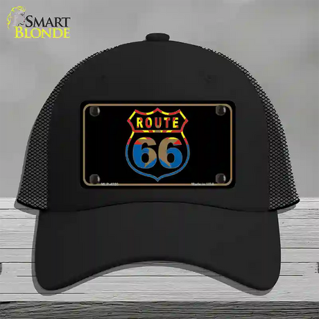 Route 66 Logo Arizona Flag Novelty License Plate Hat Mesh / Black