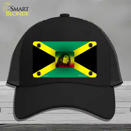 Jamaica Flag Bob Marley Novelty License Plate Hat Mesh / Black