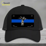 Thin Blue Line Police SWAT Novelty License Plate Hat Mesh / Black