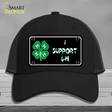 I Support 4-H Novelty License Plate Hat Mesh / Black