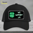 We Support 4-H Novelty License Plate Hat Mesh / Black