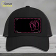 Flip Flops Pink Offset Novelty License Plate Hat Mesh / Black