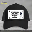 Never Mind Dog Beware Owner Novelty License Plate Hat Mesh / Black