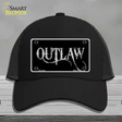 Outlaw Novelty License Plate Hat Mesh / Black