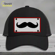 Mustache Novelty License Plate Hat Mesh / Black