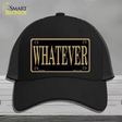 Whatever Novelty License Plate Hat Mesh / Black