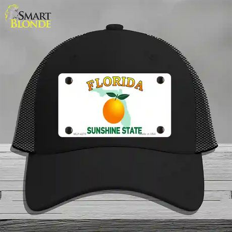 Florida State Novelty License Plate Hat Mesh / Black