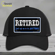 Retired Dont Ask Novelty License Plate Hat Mesh / Black