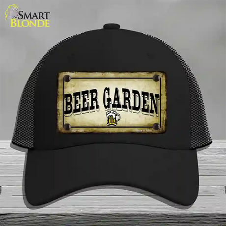 Beer Garden Novelty License Plate Hat Mesh / Black