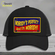 Nobodys Perfect Novelty License Plate Hat Mesh / Black