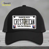 Cristorican Puerto Rico Novelty License Plate Hat Mesh / Black