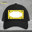 Scallop Yellow White Polka Dot Novelty License Plate Hat Mesh / Black