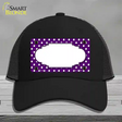 Scallop Purple White Polka Dot Novelty License Plate Hat Mesh / Black