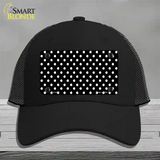 Black Polka Dot Novelty License Plate Hat Mesh / Black