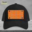 Orange Polka Dot Novelty License Plate Hat Mesh / Black