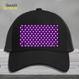 Purple Polka Dot Novelty License Plate Hat Mesh / Black