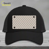 Tan Polka Dot Novelty License Plate Hat Mesh / Black