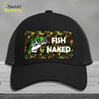 Fish Naked Novelty License Plate Hat Mesh / Black