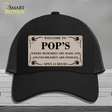 Welcome To Pops Novelty License Plate Hat Mesh / Black