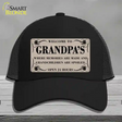 Welcome To Grandpas Novelty License Plate Hat Mesh / Black