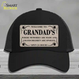 Welcome To Grandads Novelty License Plate Hat Mesh / Black