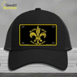 Saints Fleur De Lis Black Novelty License Plate Hat Mesh / Black