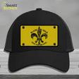 Saints Fleur De Lis Gold Novelty License Plate Hat Mesh / Black